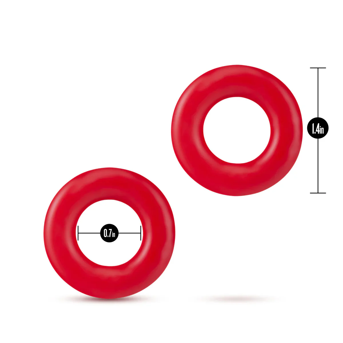 Stay Hard Red Donut Penis Rings 2-Pack - Image 4