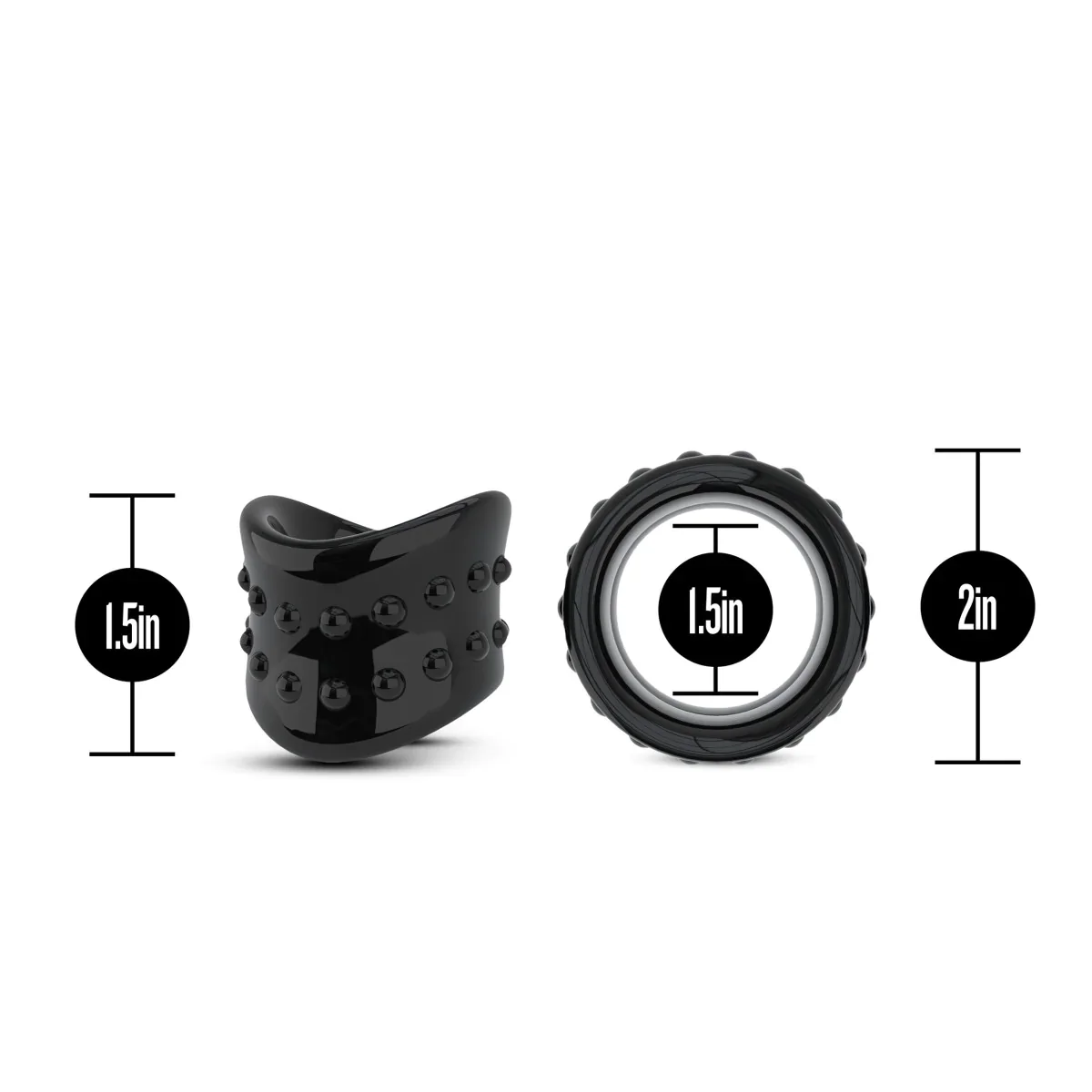 Stay Hard X-Long Black Beef Ball Stretcher 1.5-Inch Diameter - Image 2
