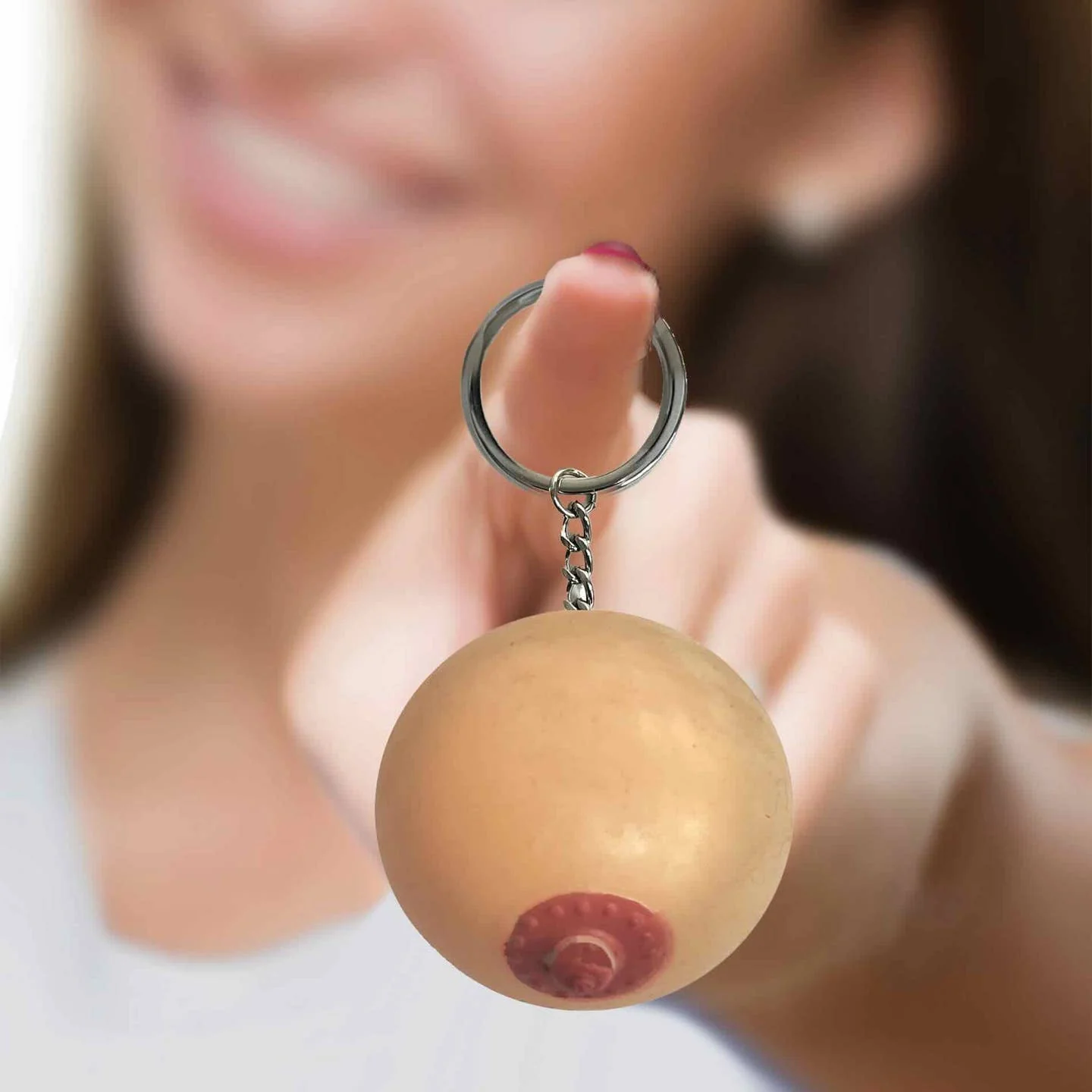 Super Fun Key Chain, One Squishy Boob - Image 2