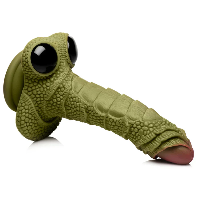 Creature Cock Swamp Monster Green Scaly Silicone Dildo - Image 3