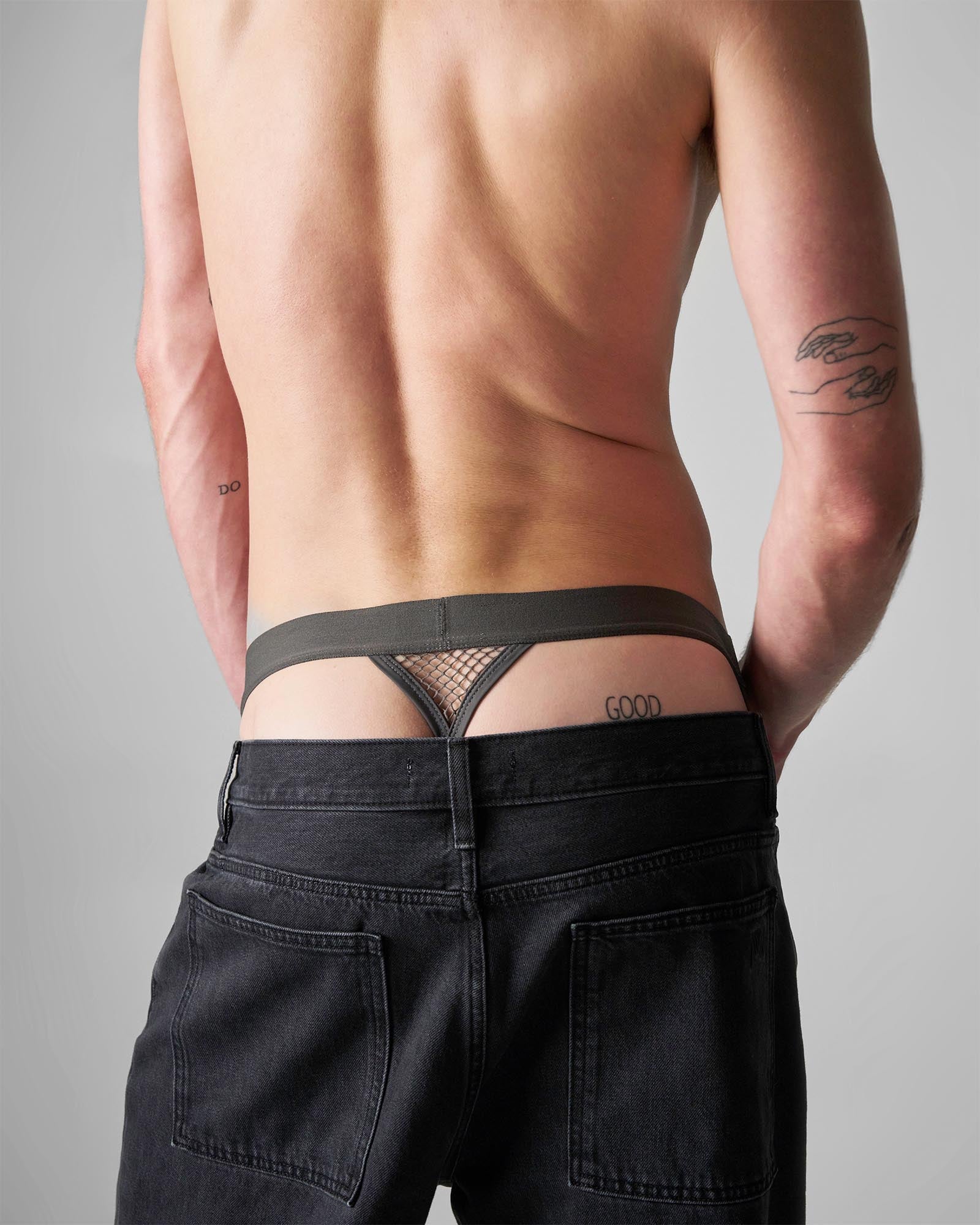 TEAMM8 Edge Net Jock/Thong Gunmetal - Image 2