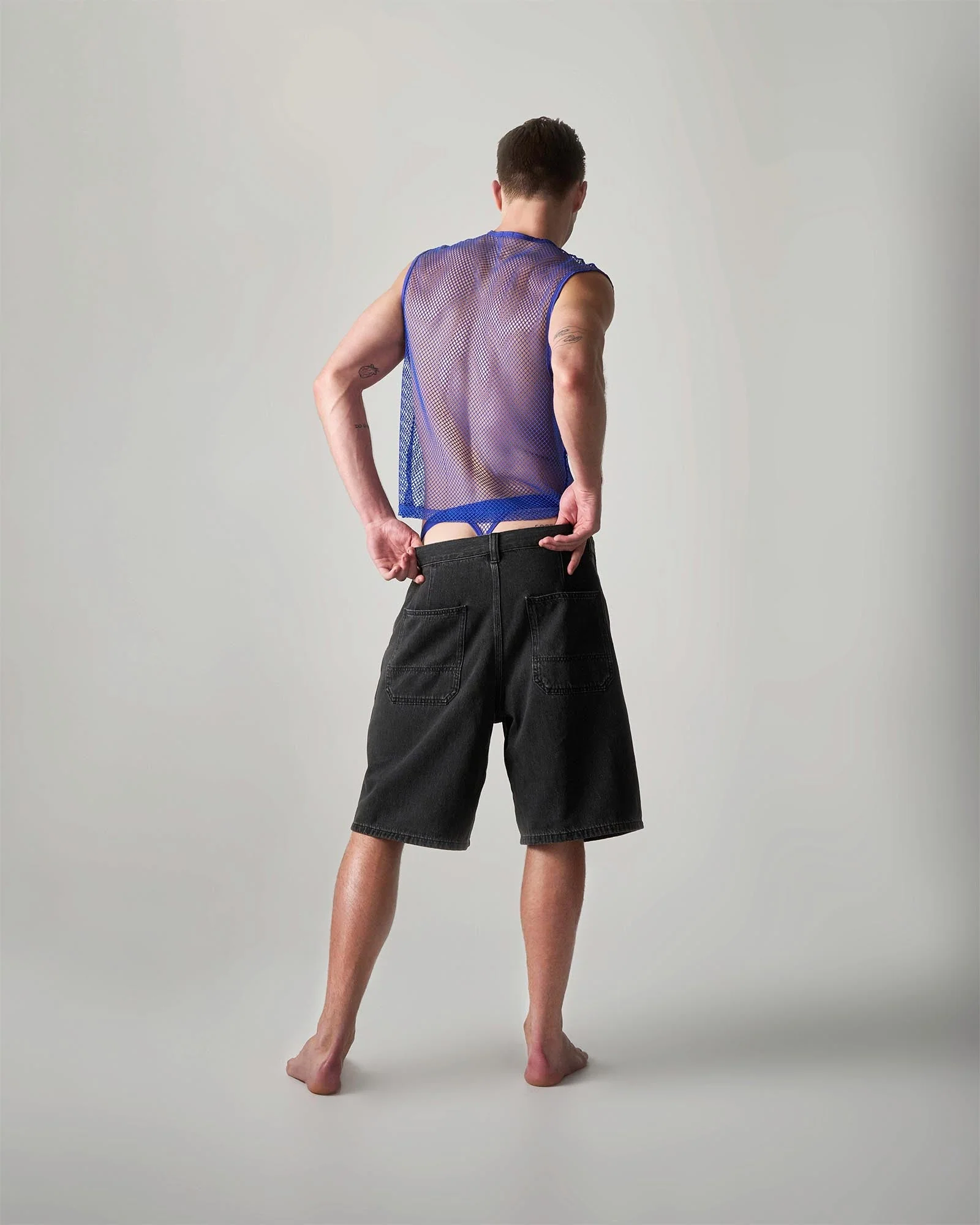TEAMM8 Edge Net Muscle Tank Ultramarine - Image 5