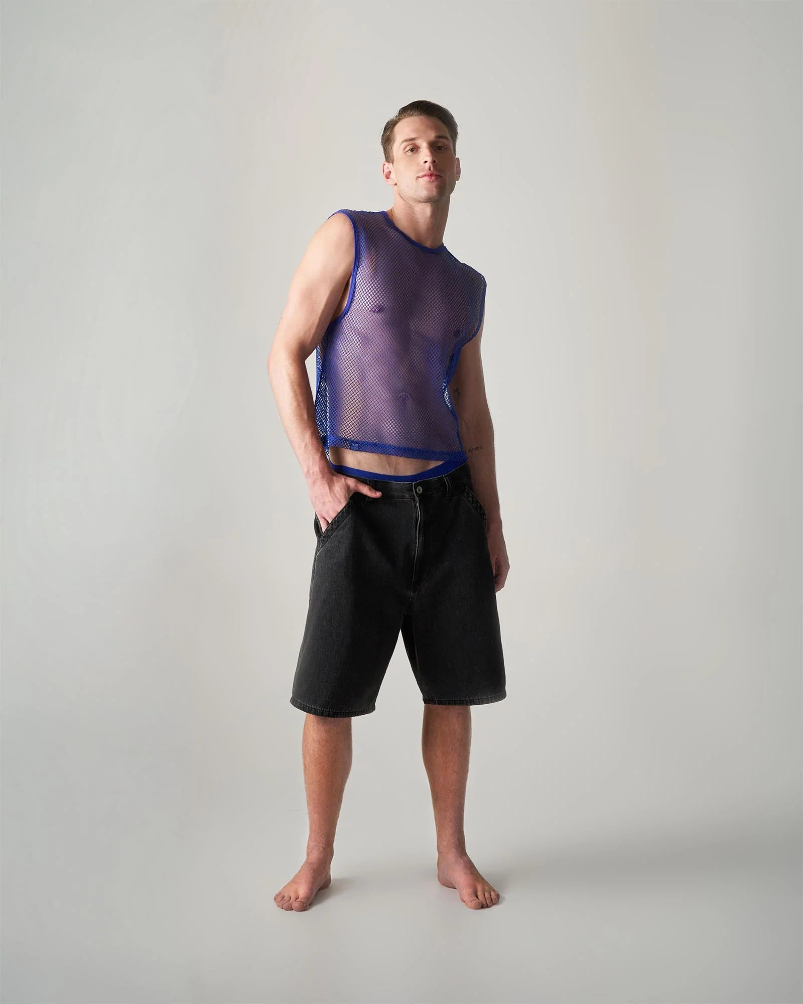 TEAMM8 Edge Net Muscle Tank Ultramarine - Image 6