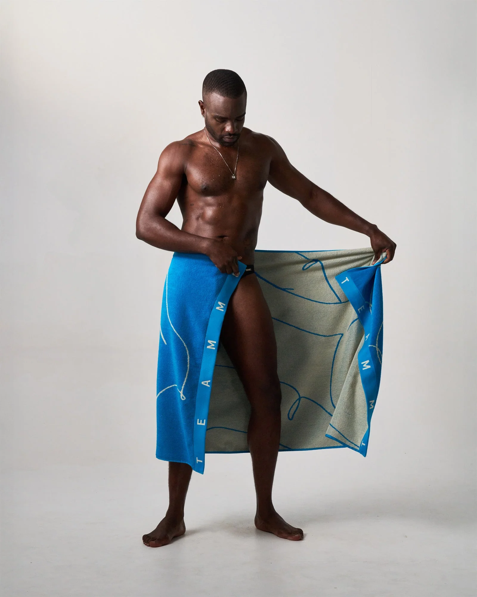 Teamm8 Physique Beach Towel - Azure - Image 2