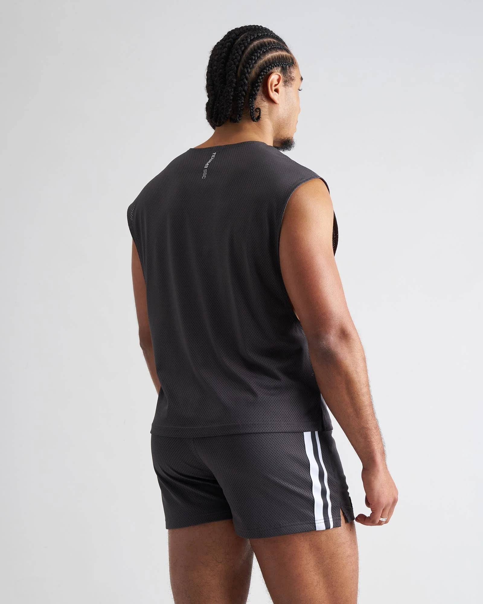TEAMM8 S.S.C. Mesh Muscle Tank - Gunmetal - Image 3