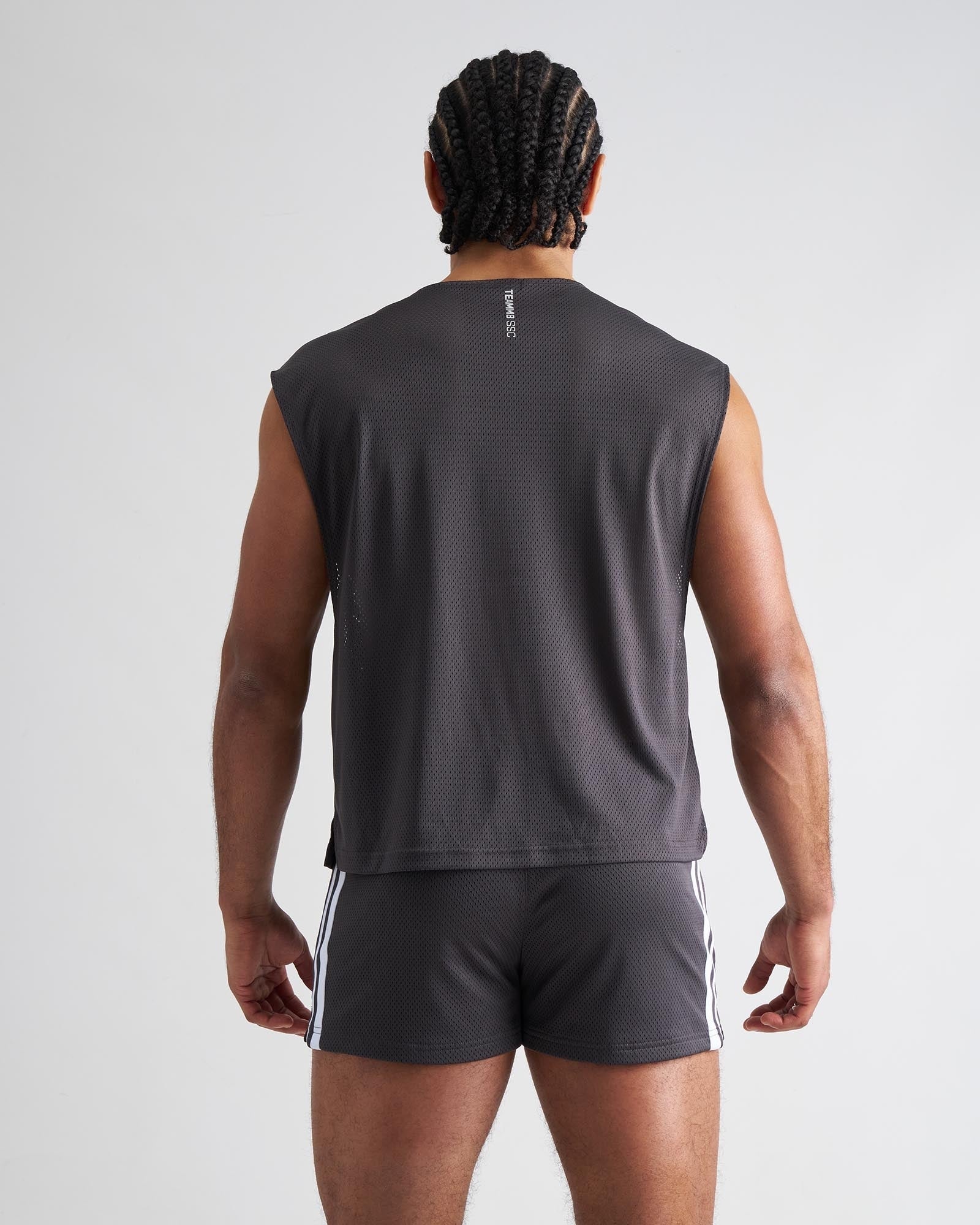 TEAMM8 S.S.C. Mesh Muscle Tank - Gunmetal - Image 5