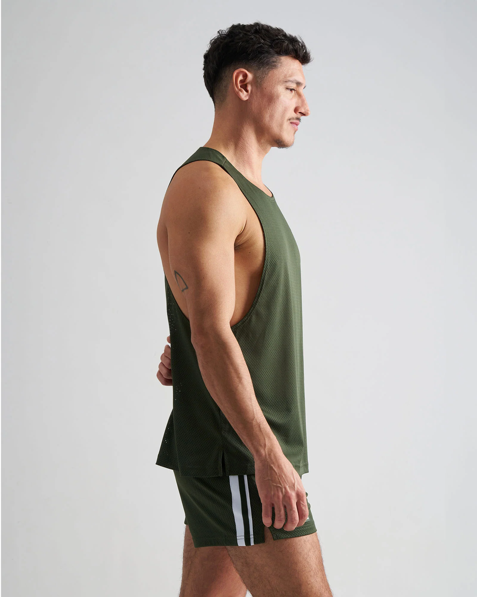 TEAMM8 S.S.C. Mesh Tank - Forest Green - Image 2