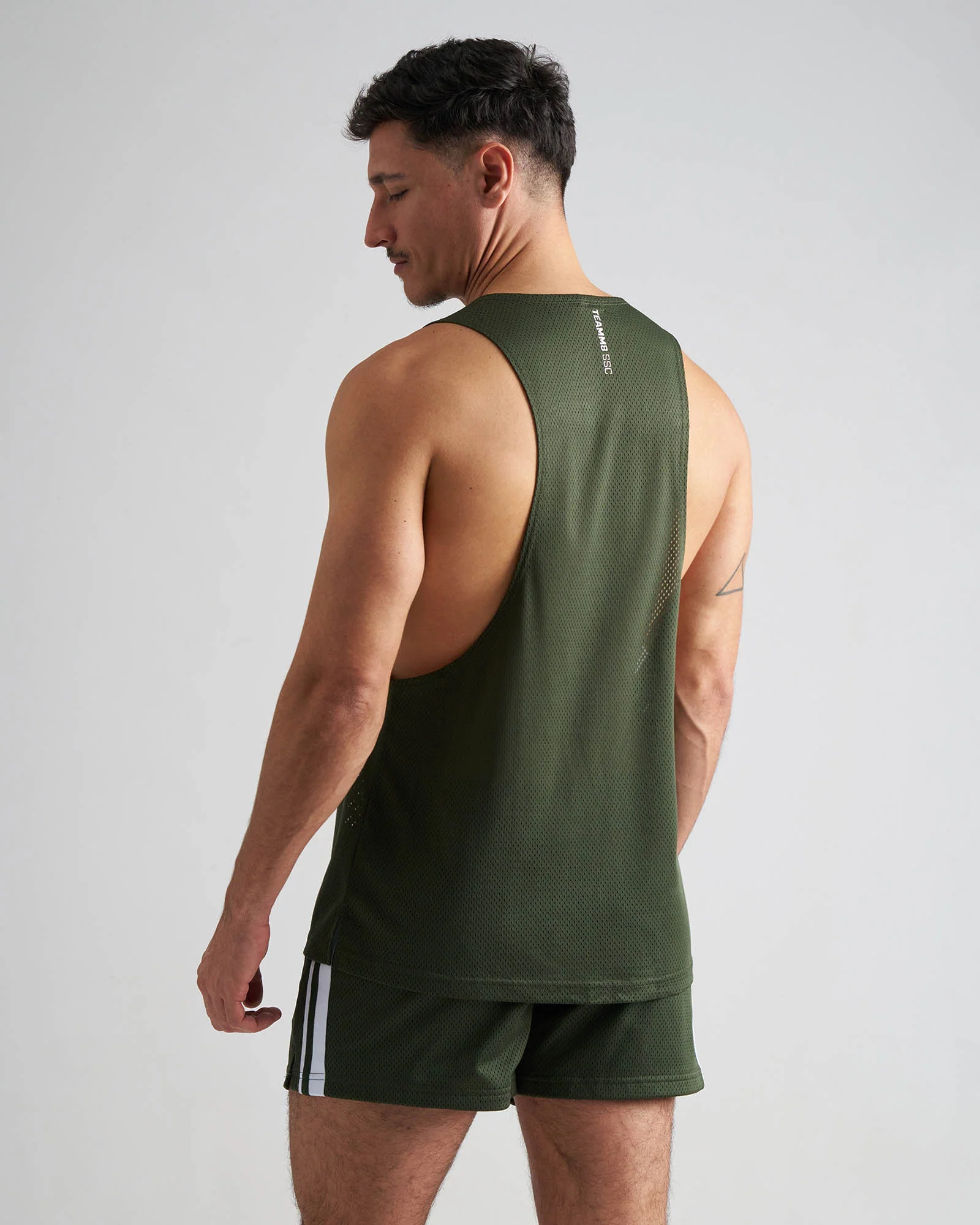 TEAMM8 S.S.C. Mesh Tank - Forest Green - Image 4