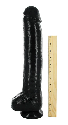The Destroyer Huge 17 Inch Dildo - Black - Image 5