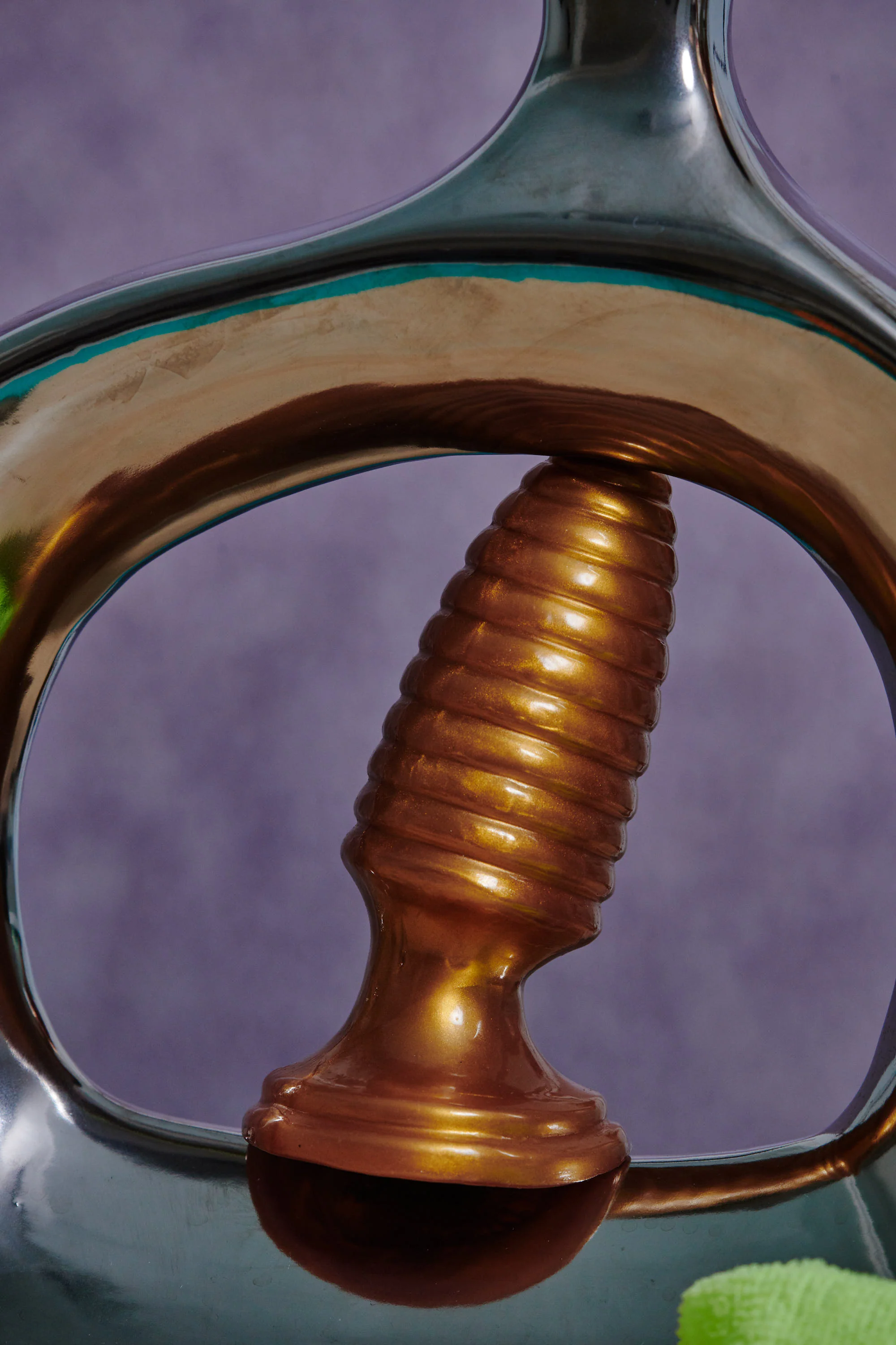 The Marshall Ribbed Butt Plug - Gold