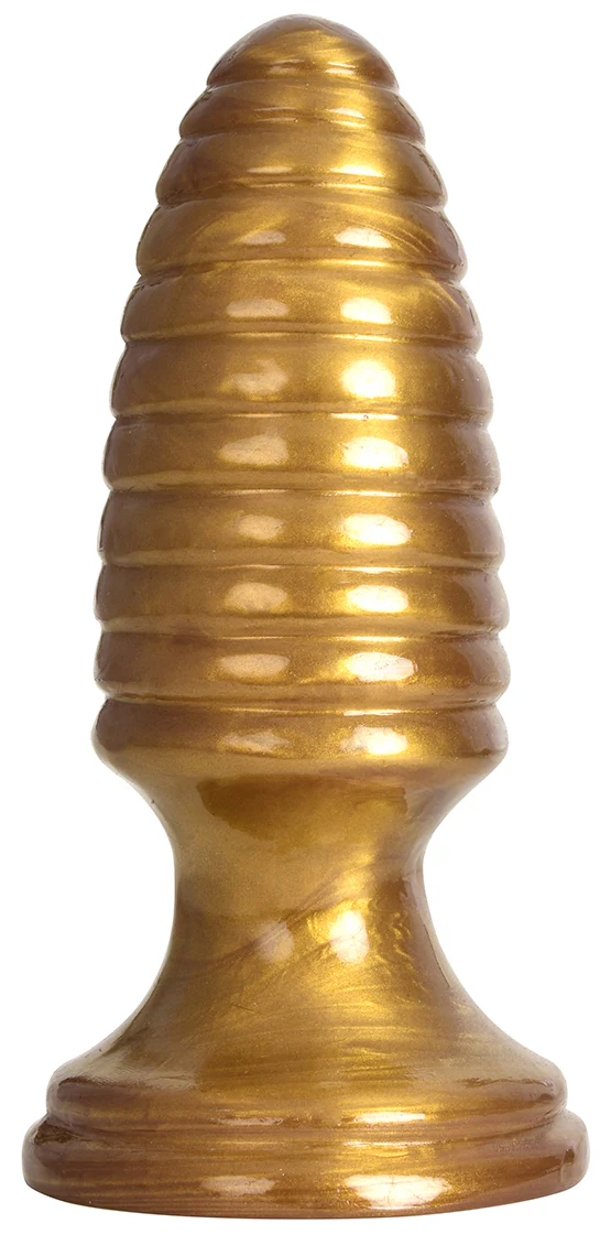 The Marshall Ribbed Butt Plug - Gold - Image 2
