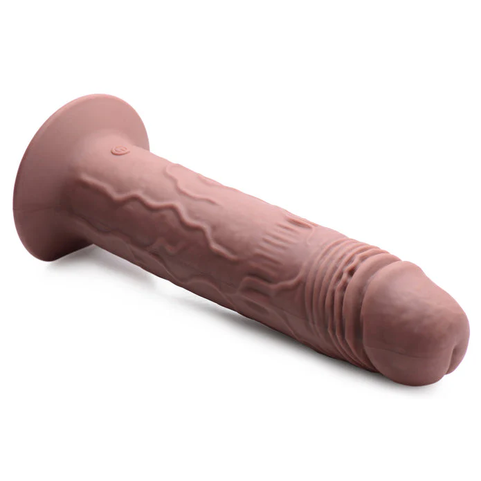 THUMP IT 7X Remote Control Thumping + Vibrating Dildo - Dark - Image 5