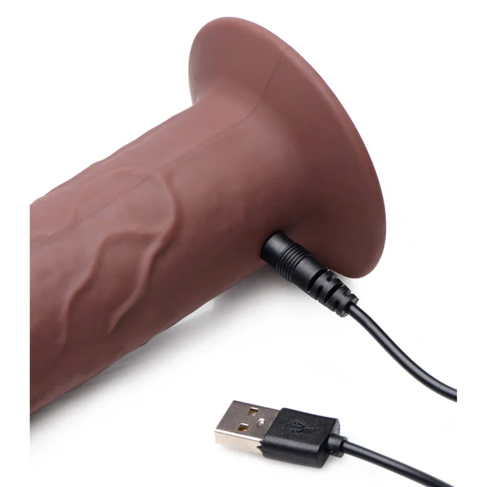 THUMP IT 7X Remote Control Thumping + Vibrating Dildo - Dark - Image 7