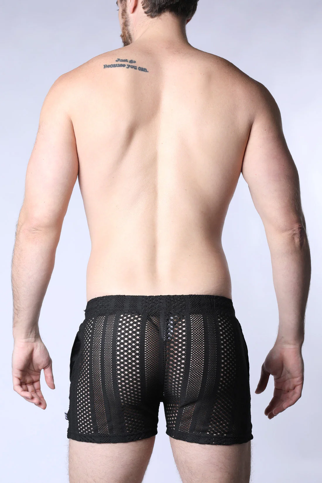 TIMOTEO Sicily Crochet Mesh Short - Black - Image 3