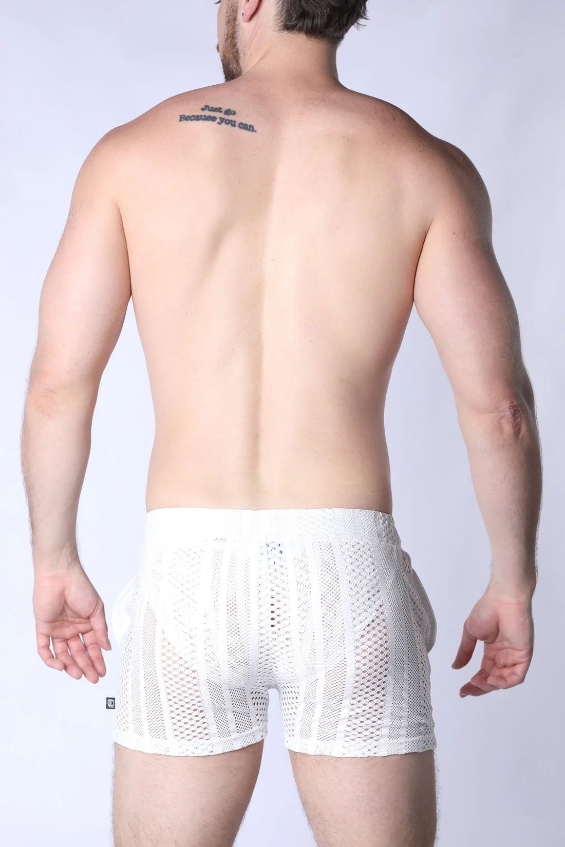 TIMOTEO Sicily Crochet Mesh Short - White - Image 3