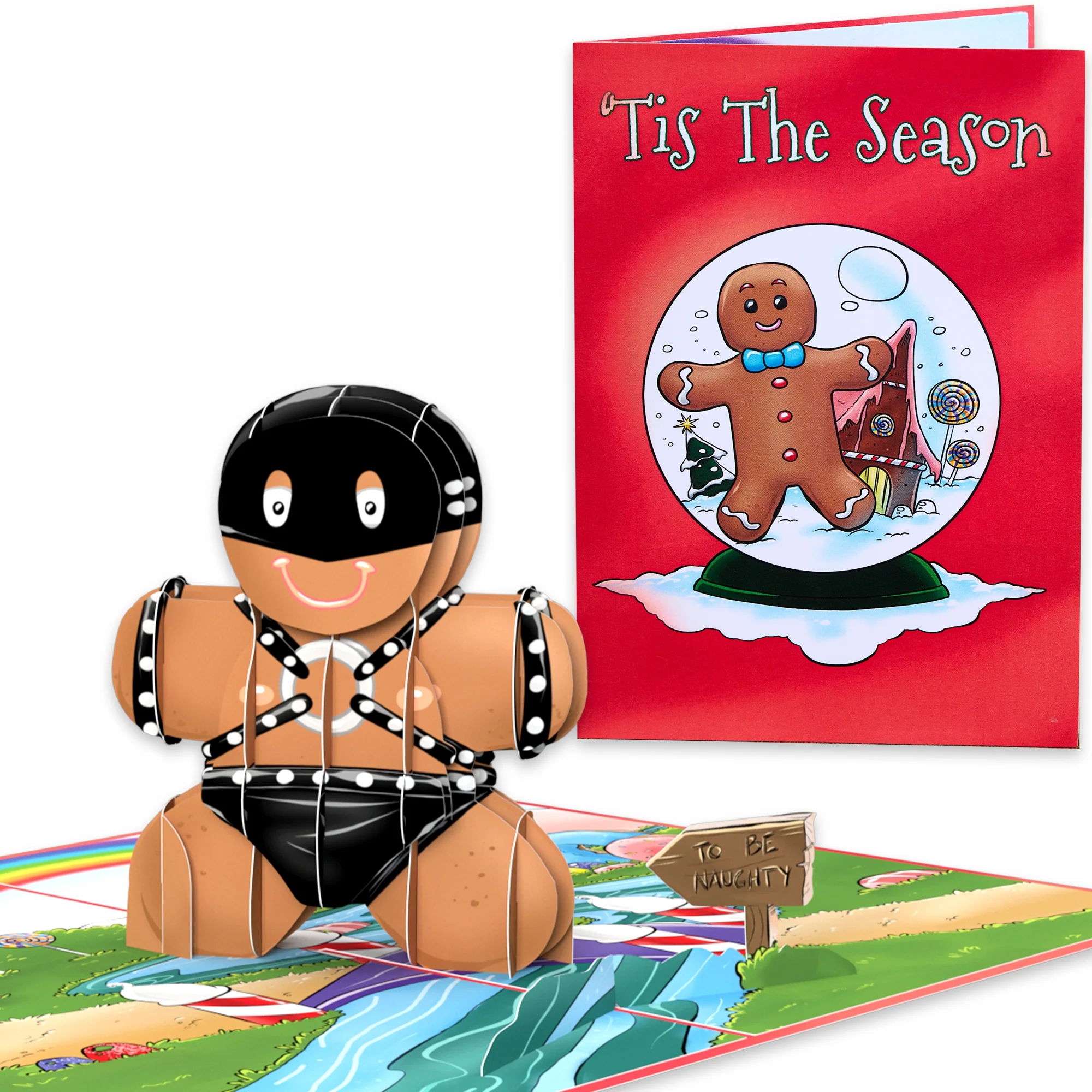 Tis the Season Funny 3D Pop-Up Naughty Christmas Card - Image 2