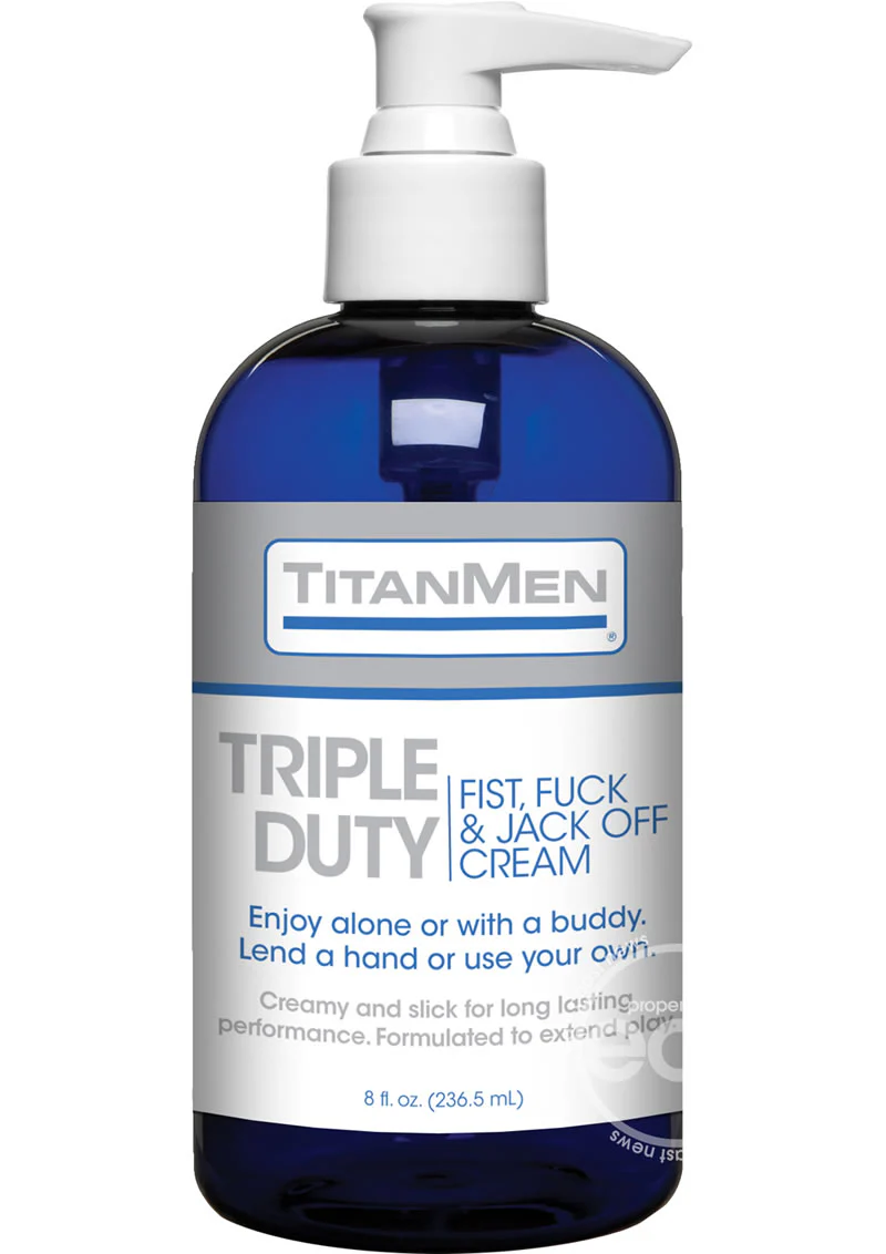 TitanMen Triple Duty Fist, Fuck and Jack Off Cream 8oz - Image 2
