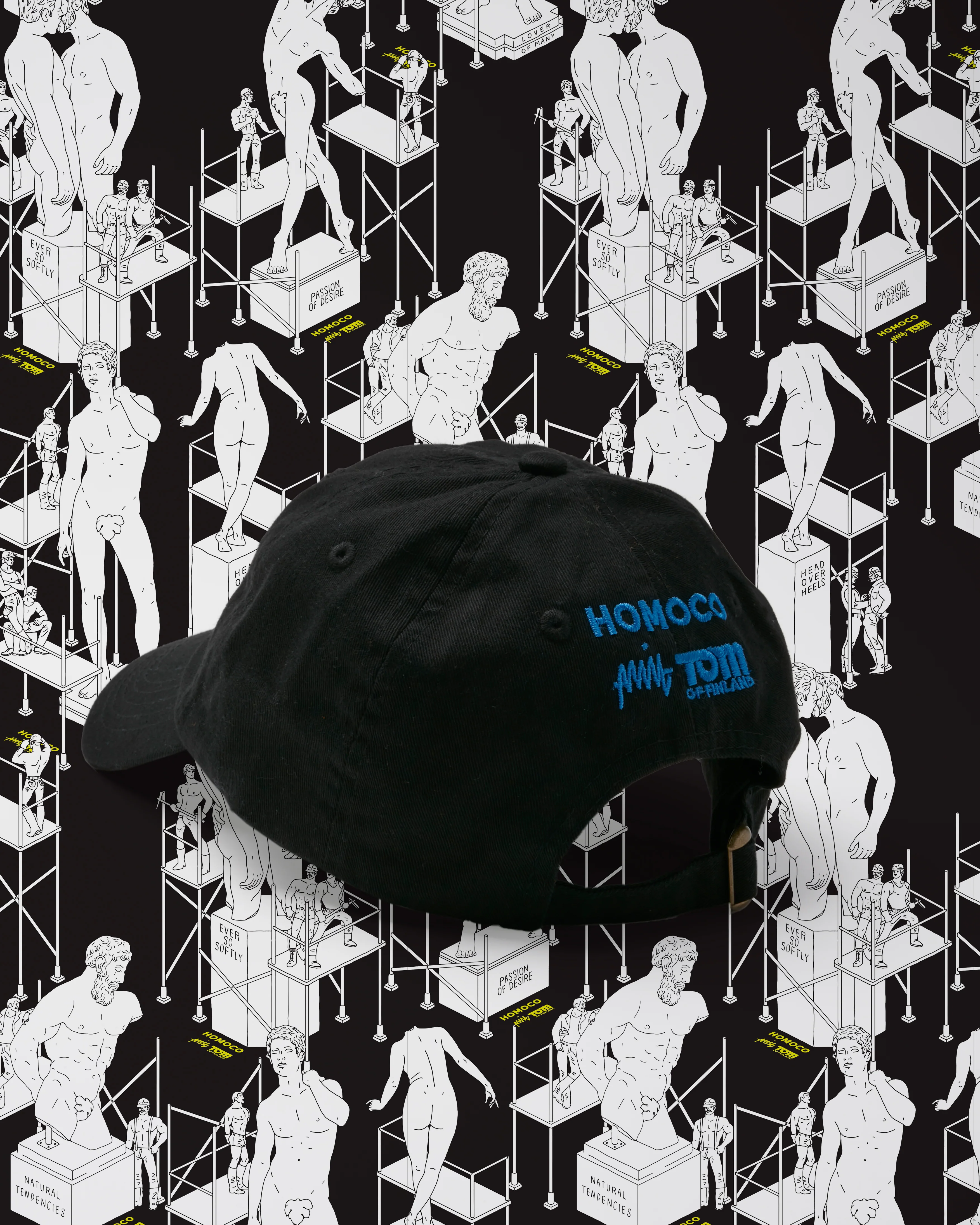 Tom of Finland Amit Black ever so softly Cap by HOMOCO - Image 4