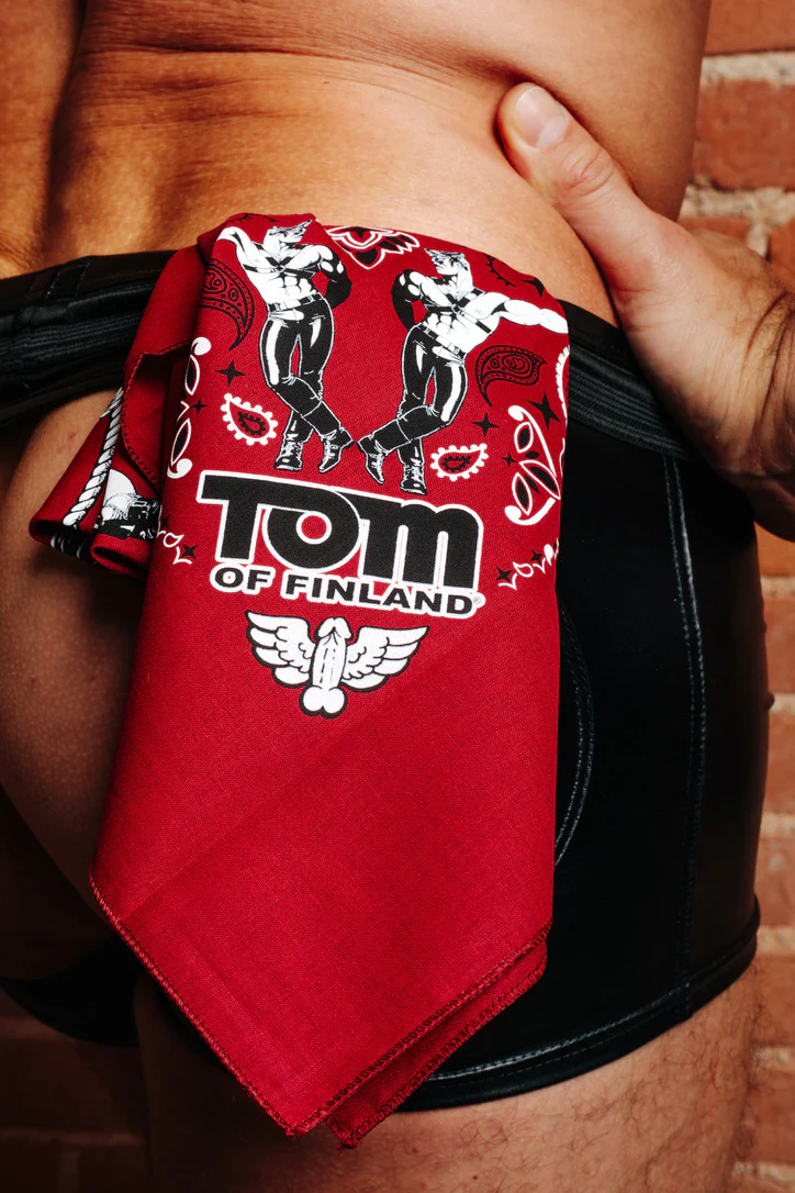 Tom of Finland Bandana by Peachy Kings Maroon - Image 5