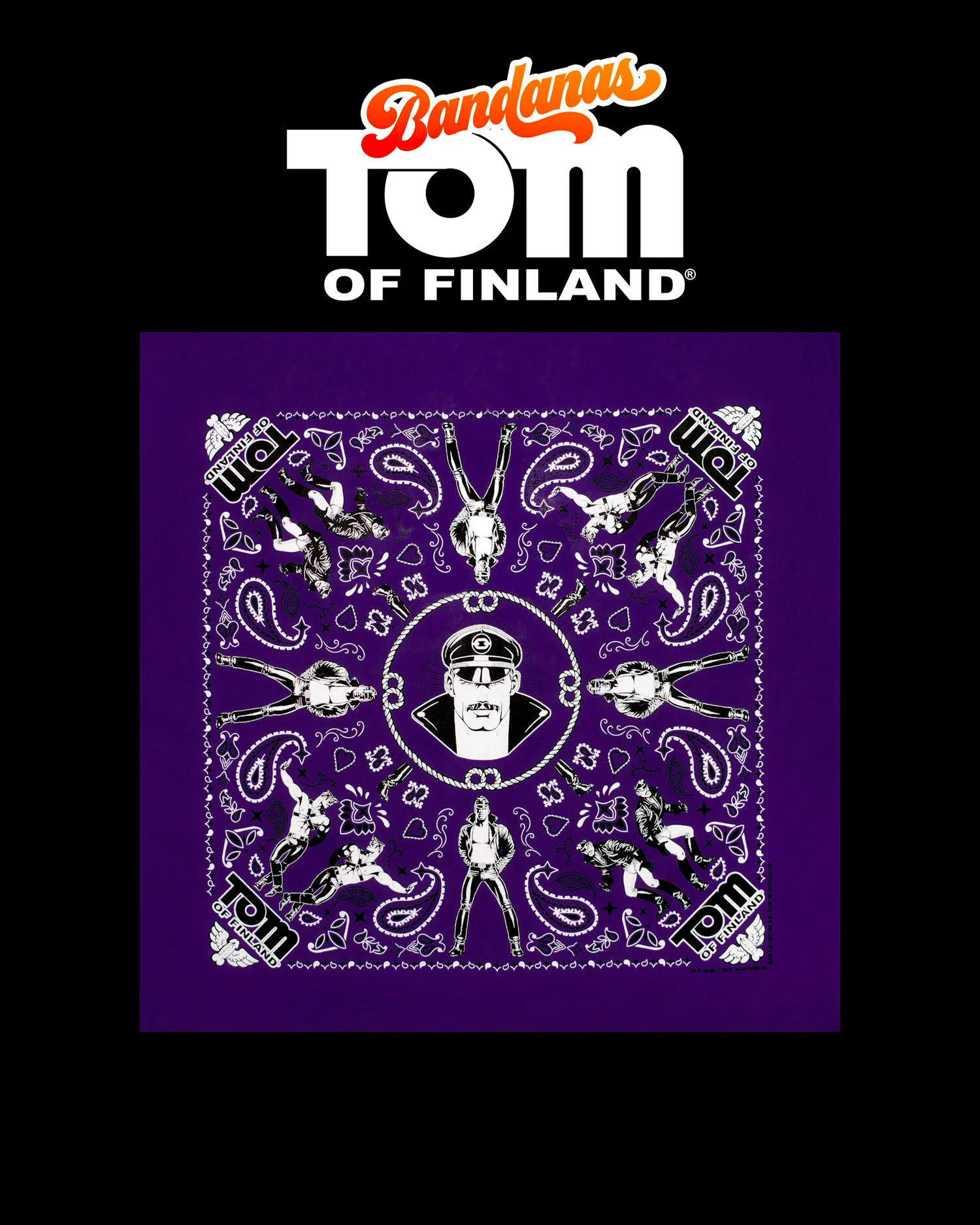 Tom of Finland Bandana by Peachy Kings purple - Image 2