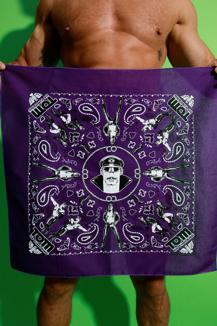 Tom of Finland Bandana by Peachy Kings purple - Image 5