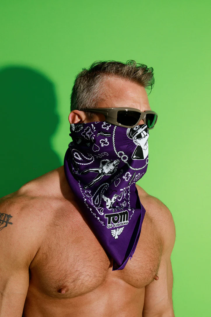Tom of Finland Bandana by Peachy Kings purple - Image 7