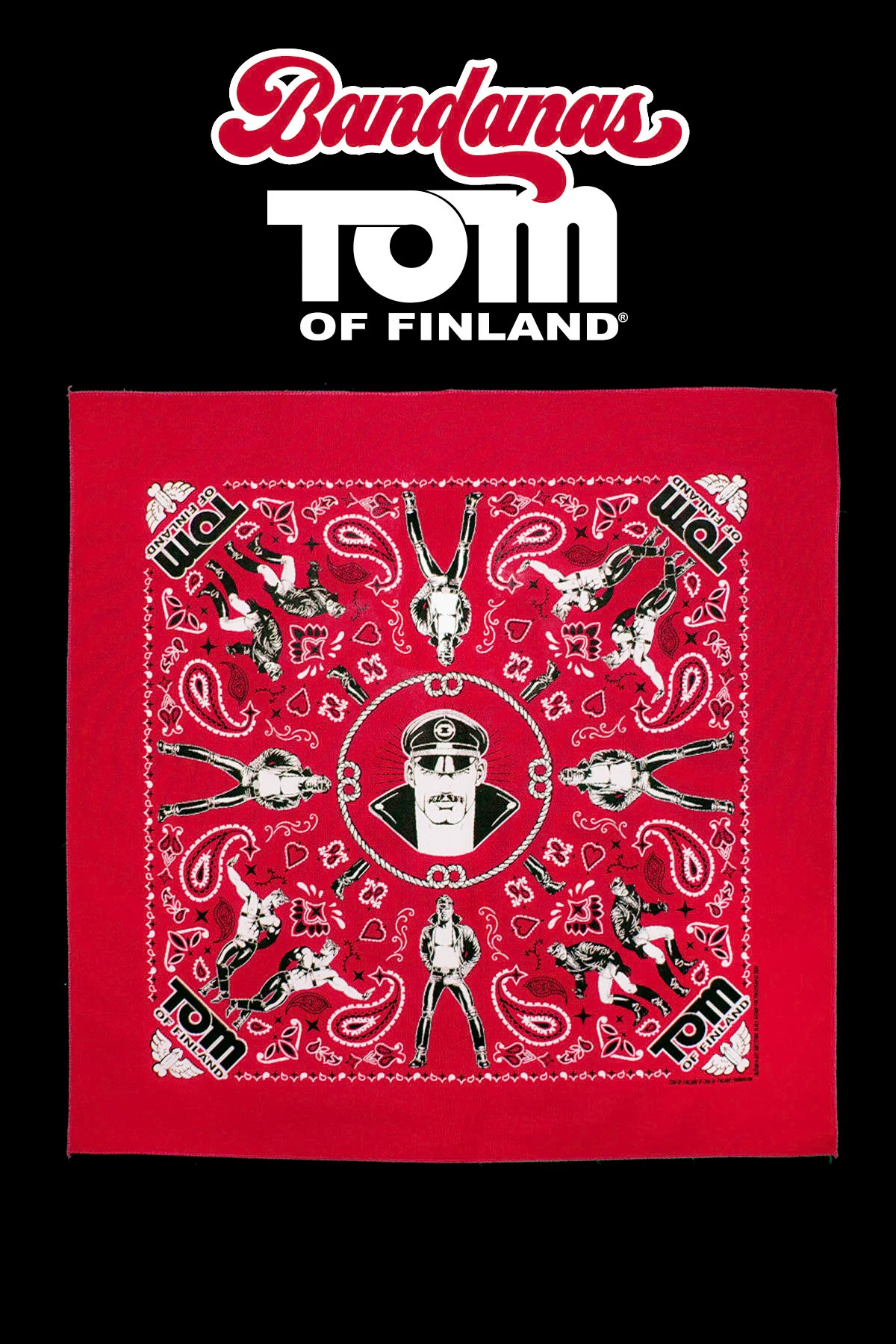 Tom of Finland Bandana by Peachy Kings RED - Image 2