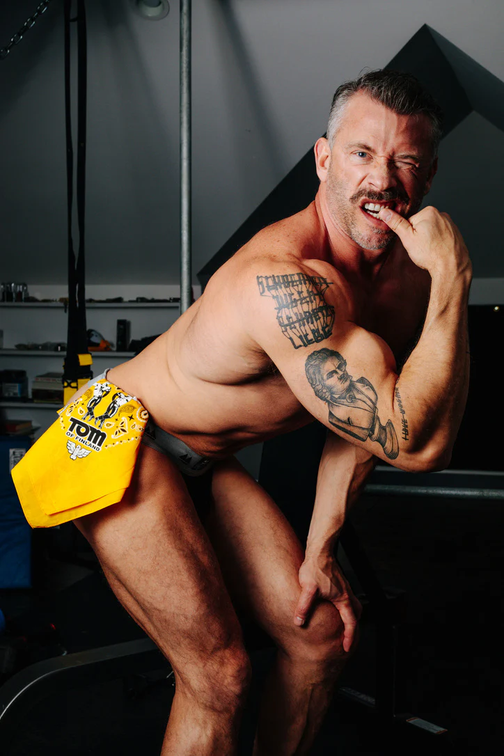 Tom of Finland Bandana by Peachy Kings Yellow - Image 2
