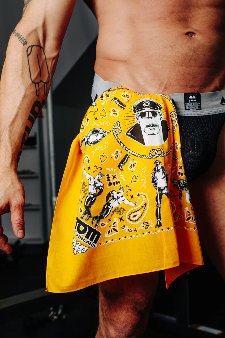 Tom of Finland Bandana by Peachy Kings Yellow - Image 6