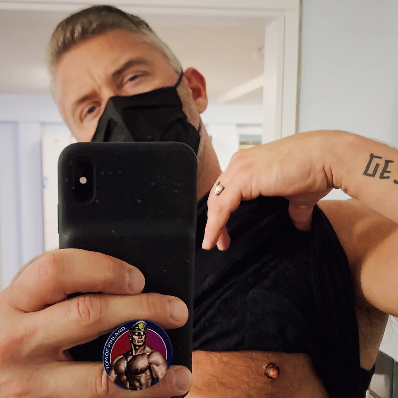 Biker Bud: Tom of Finland  Pop Socket by Peachy Kings - Image 3
