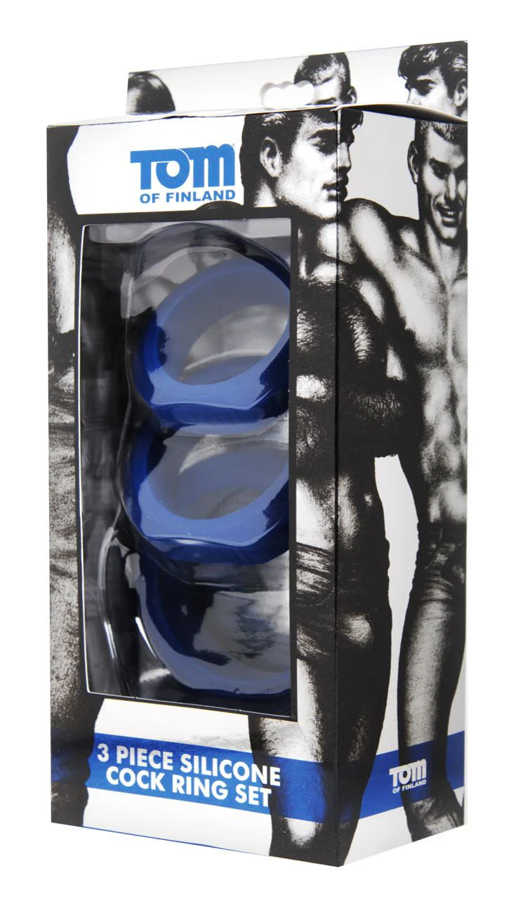 Tom of Finland 3 Piece Silicone Cock Ring Set - Image 11