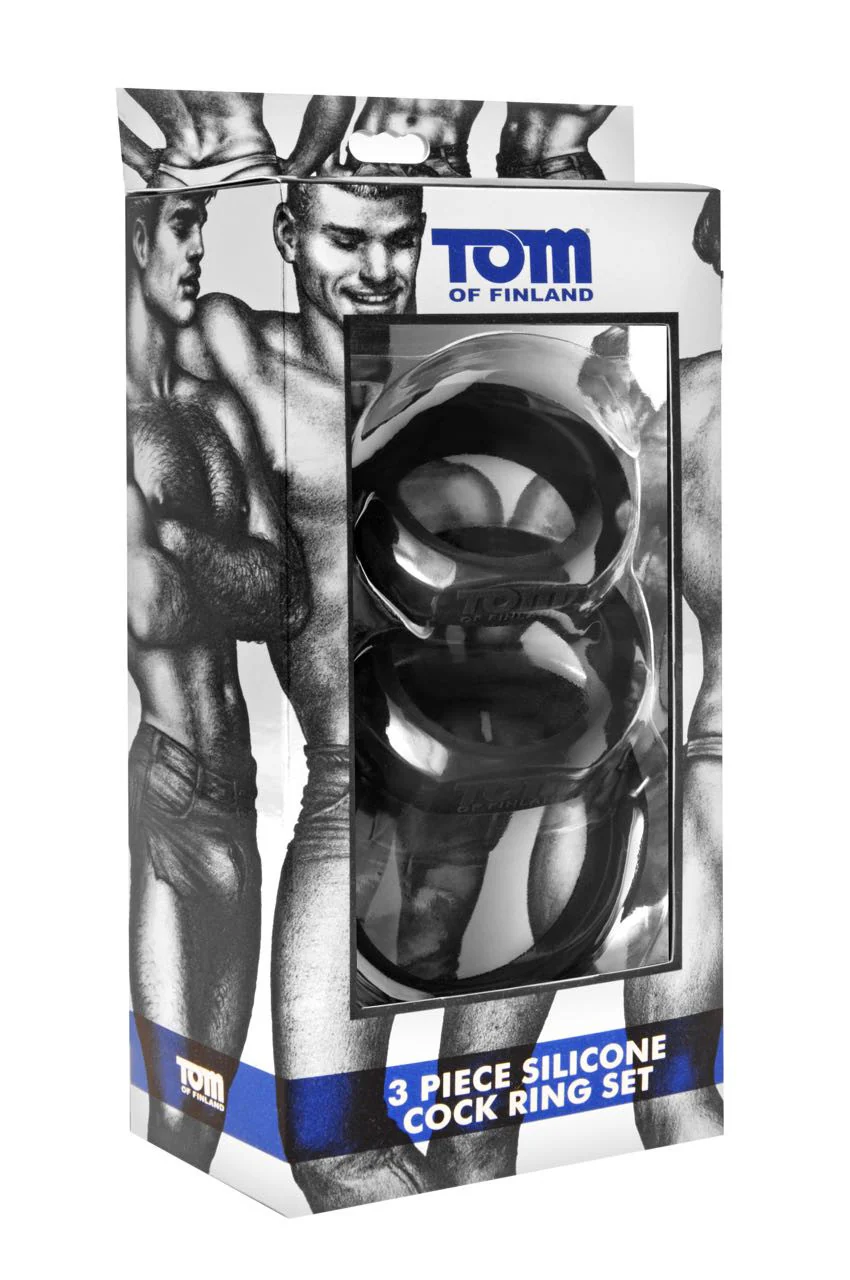 Tom of Finland 3 Piece Silicone Cock Ring Set - Image 12