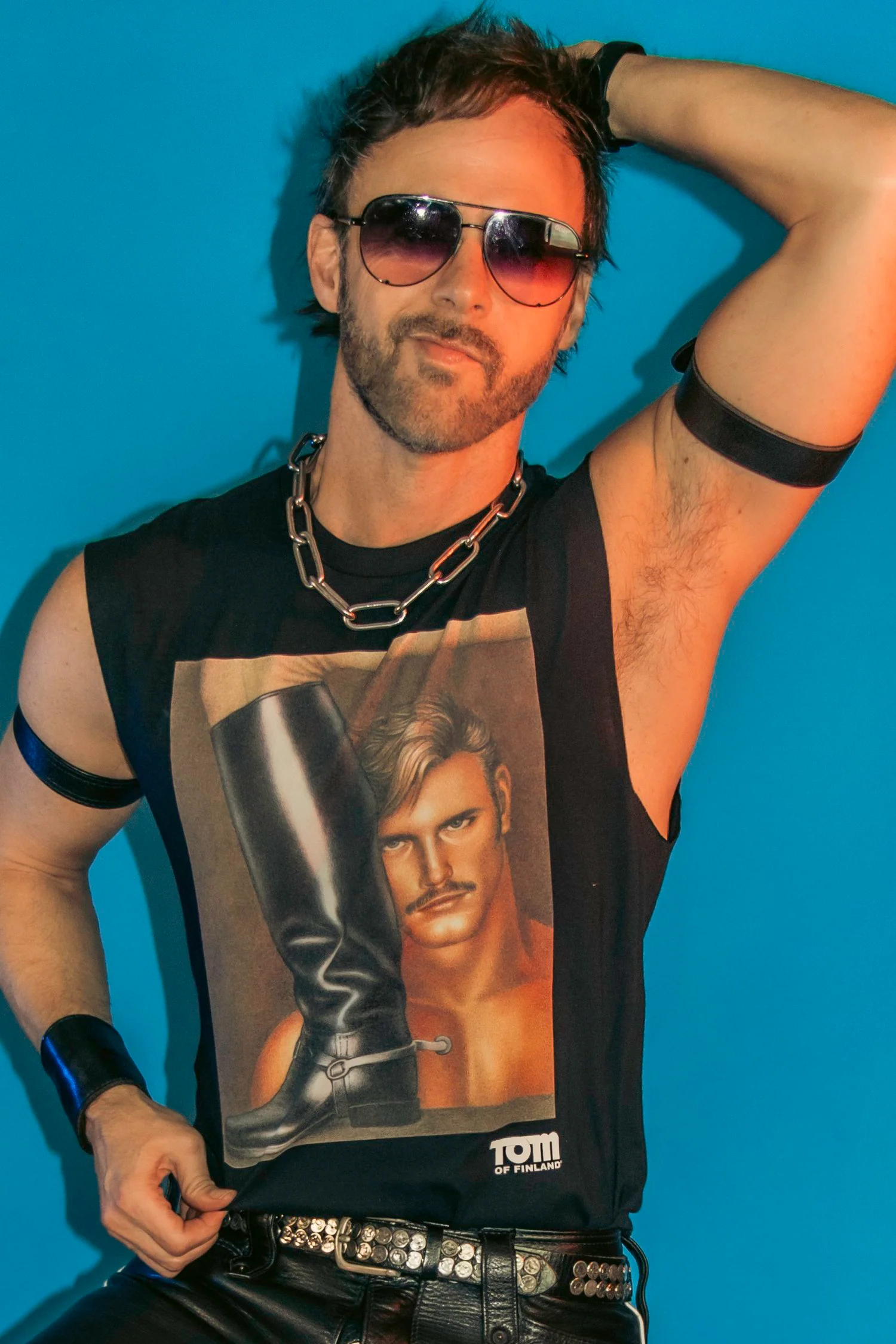 Tom of Finland Booty Boy Tee by Peachy Kings - Image 3