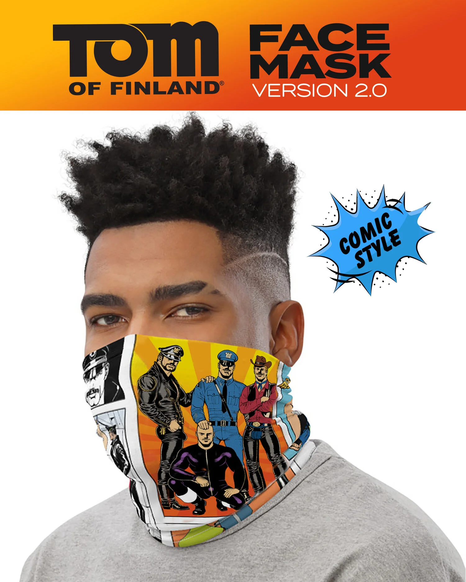 TOM OF FINLAND FACE MASK BY PEACHY KINGS - Image 3