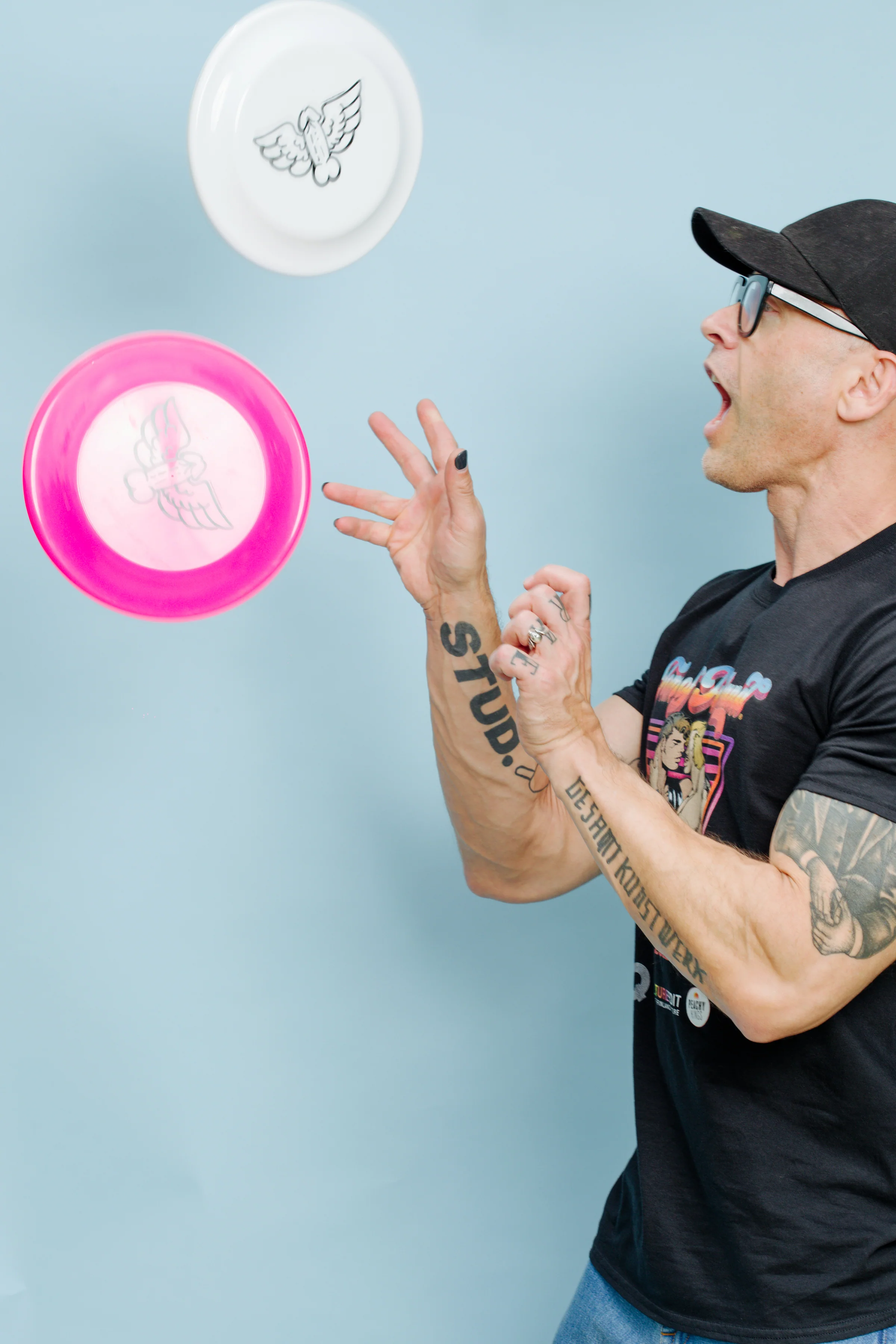 Tom of Finland Flying Cock Frisbee by Peachy Kings - HOT PINK - Image 10