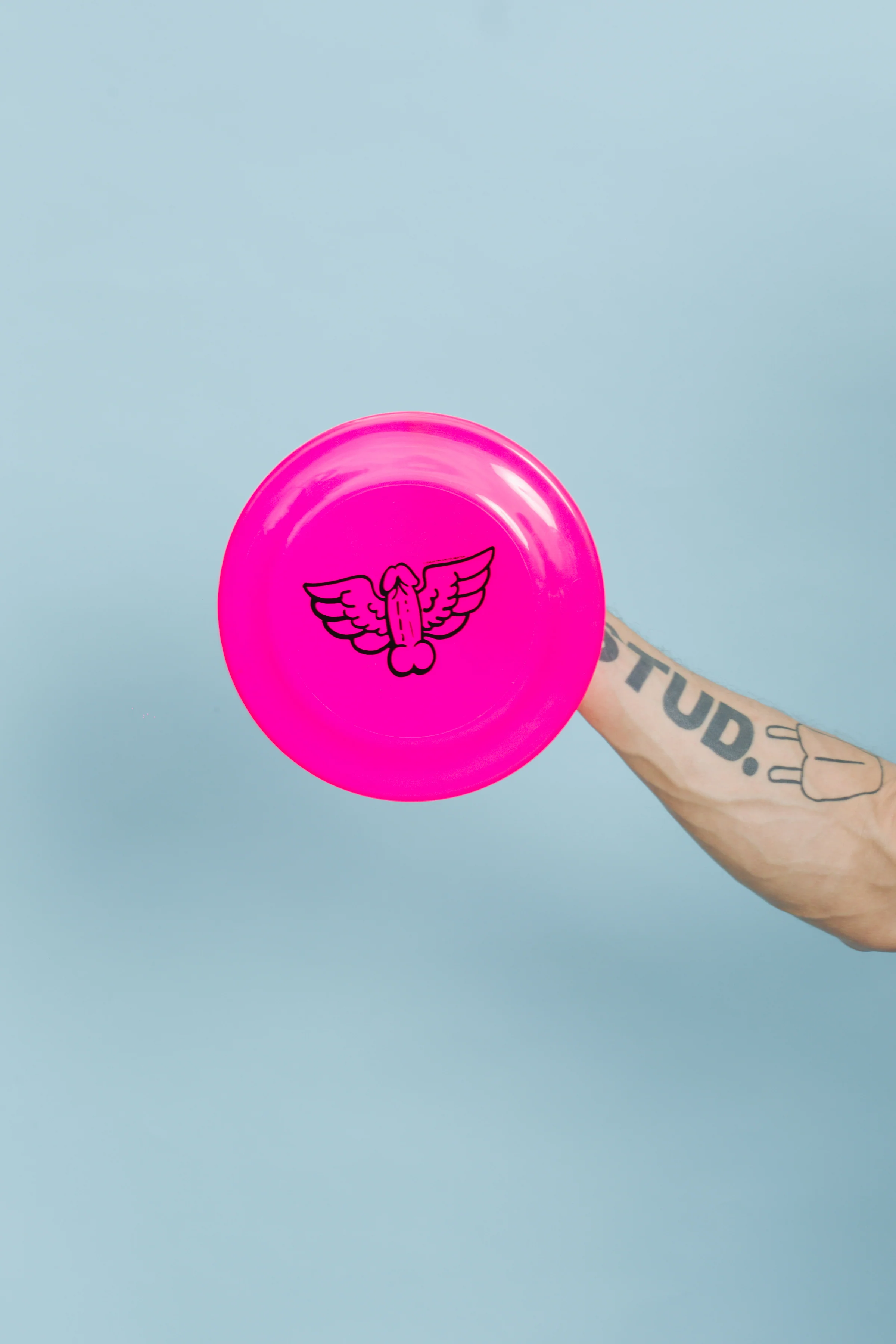 Tom of Finland Flying Cock Frisbee by Peachy Kings - HOT PINK - Image 9