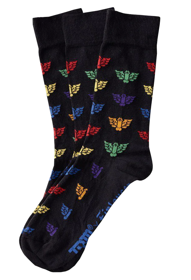 TOM OF FINLAND FLYING COCK RAINBOW SOCKS BY FINLAYSON - Image 3