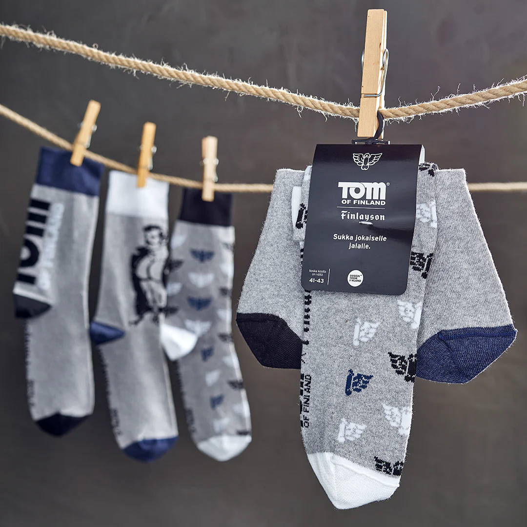 TOM OF FINLAND MULTI GRAY SOCKS BY FINLAYSON - Image 5