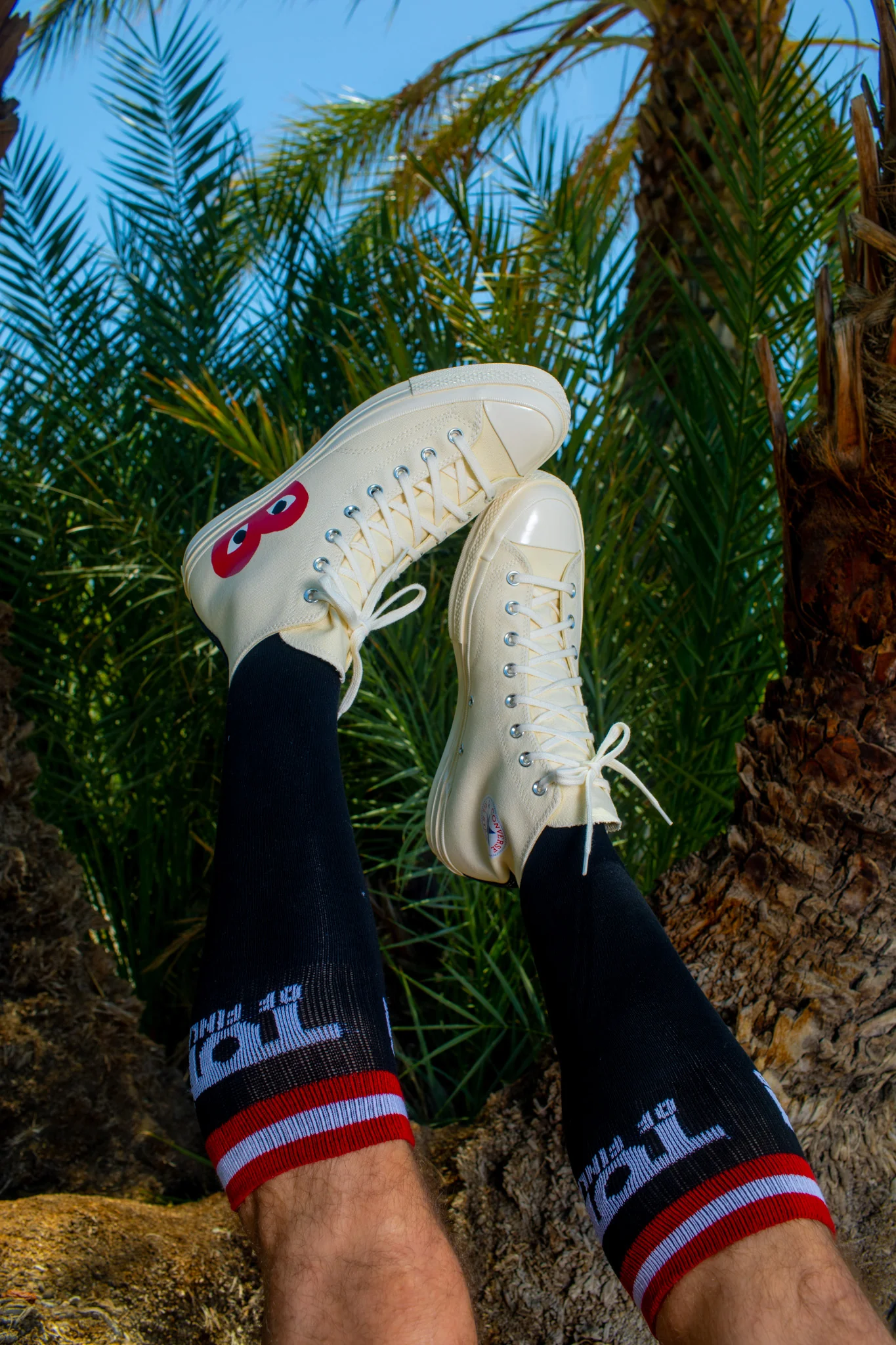 TOM OF FINLAND KNEE HIGH BLACK LOGO SOCKS - Image 5