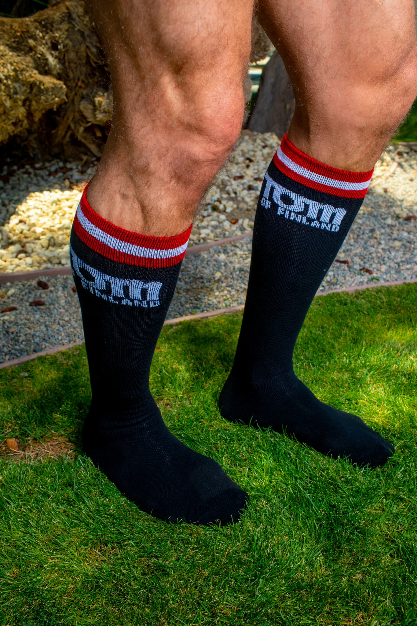 TOM OF FINLAND KNEE HIGH BLACK LOGO SOCKS - Image 6