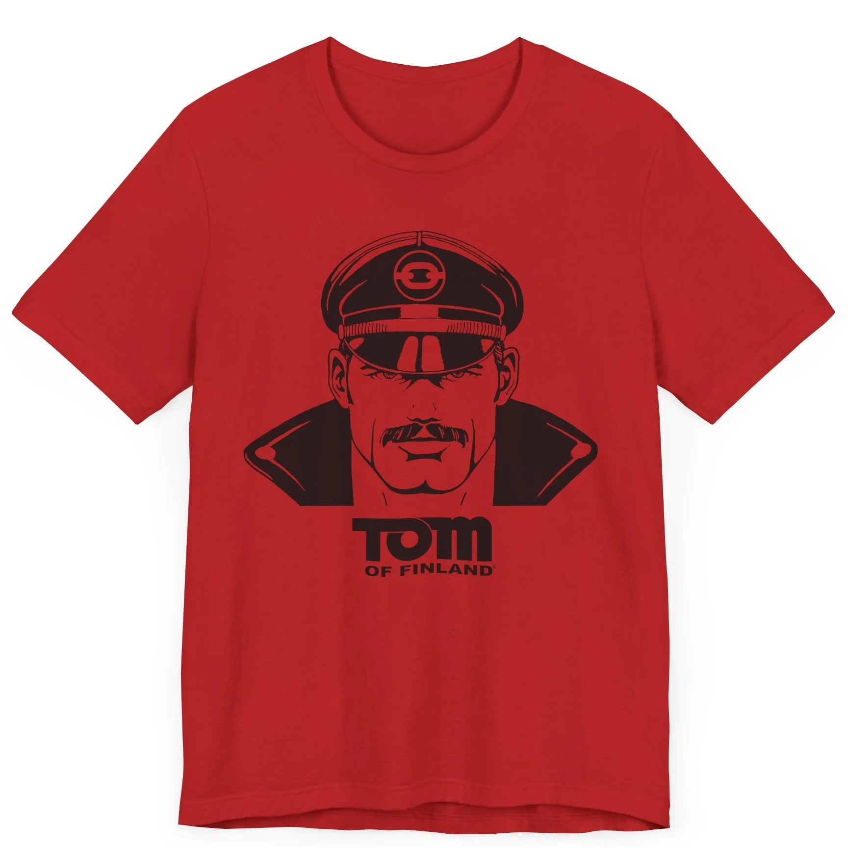 Tom of Finland Leather Daddy T-shirt Tee in RED - Image 3