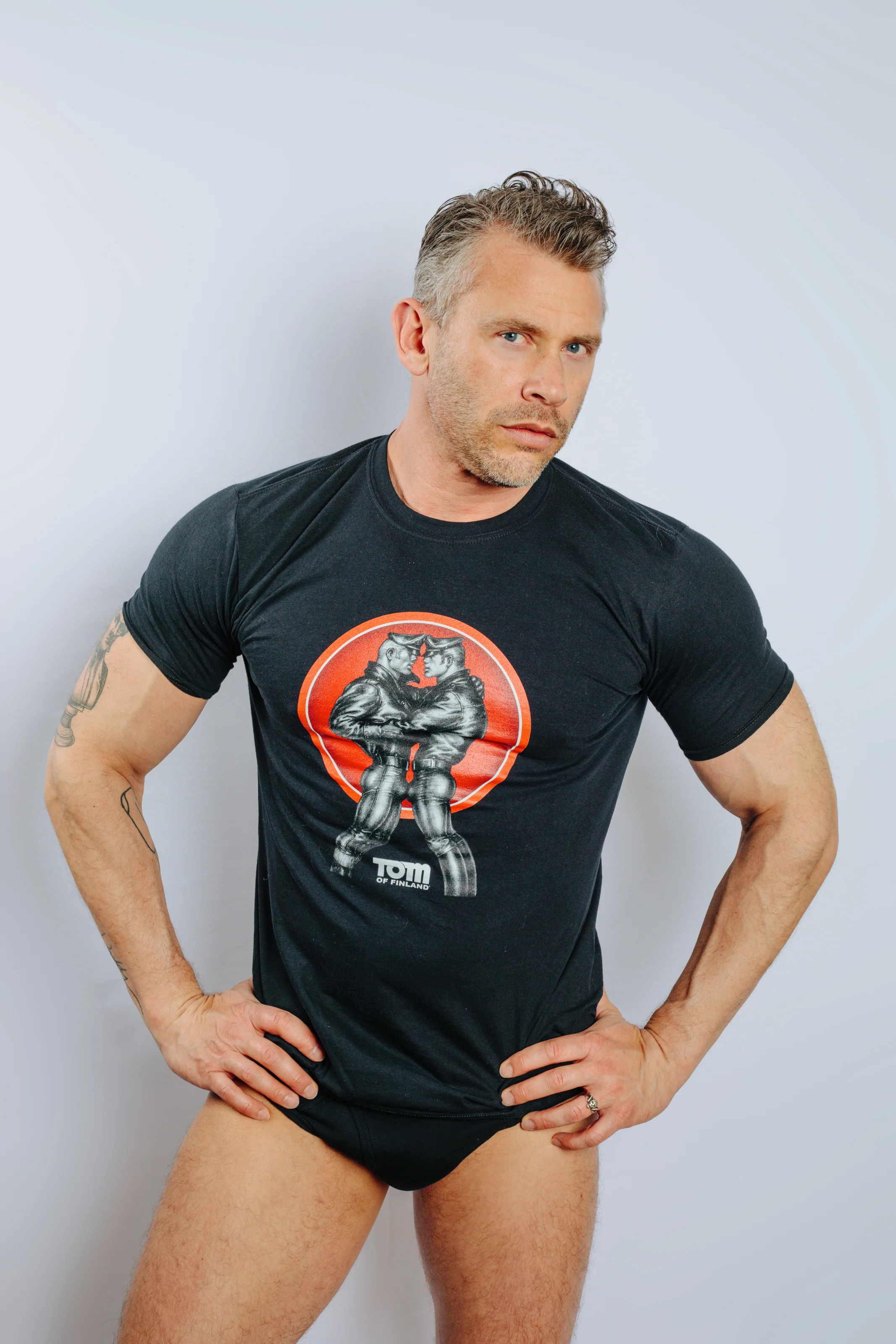 Tom of Finland Leather Duo Tee by Peachy Kings - Image 5