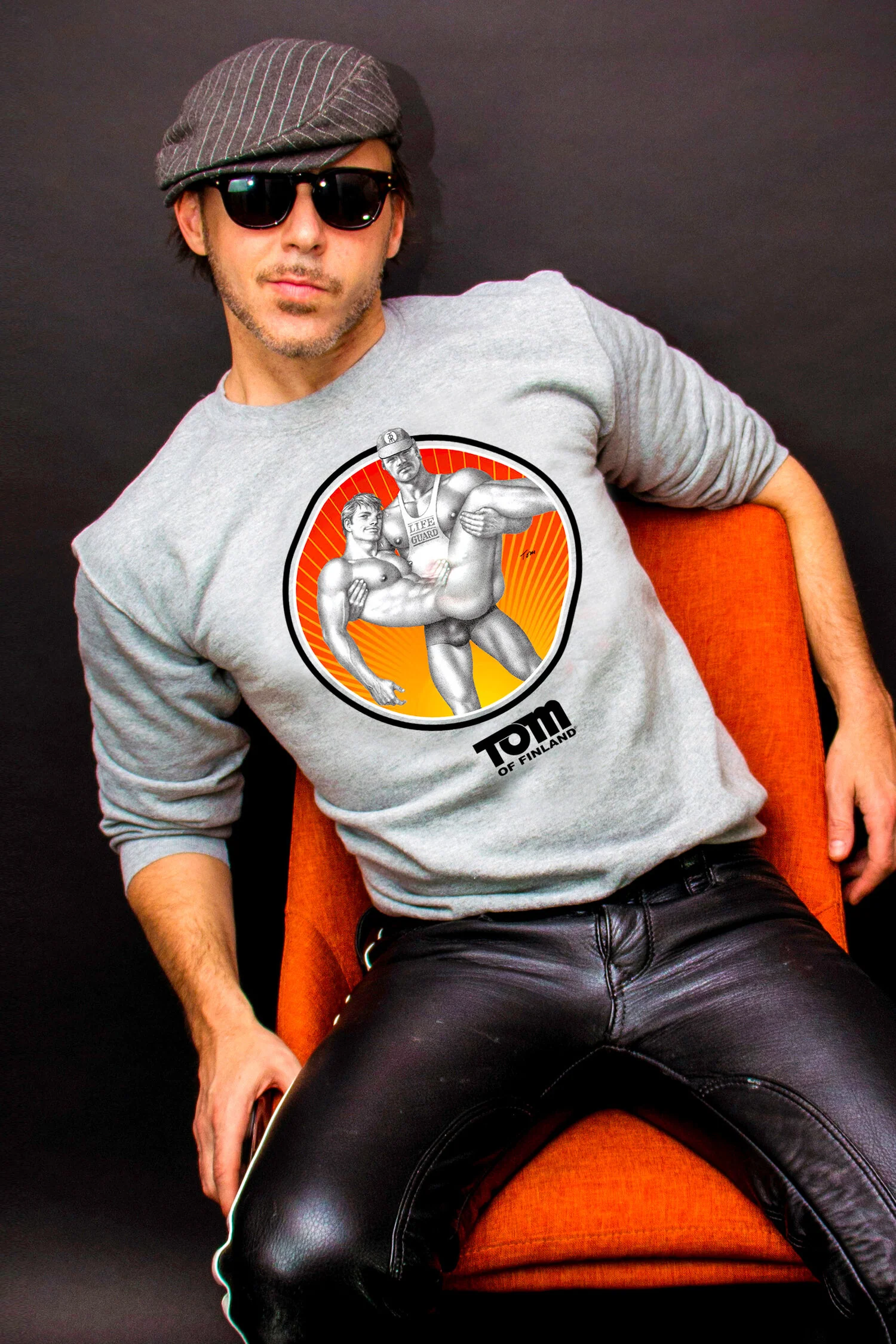 Tom of Finland Lifeguard Sweatshirt by Peachy Kings - Image 10