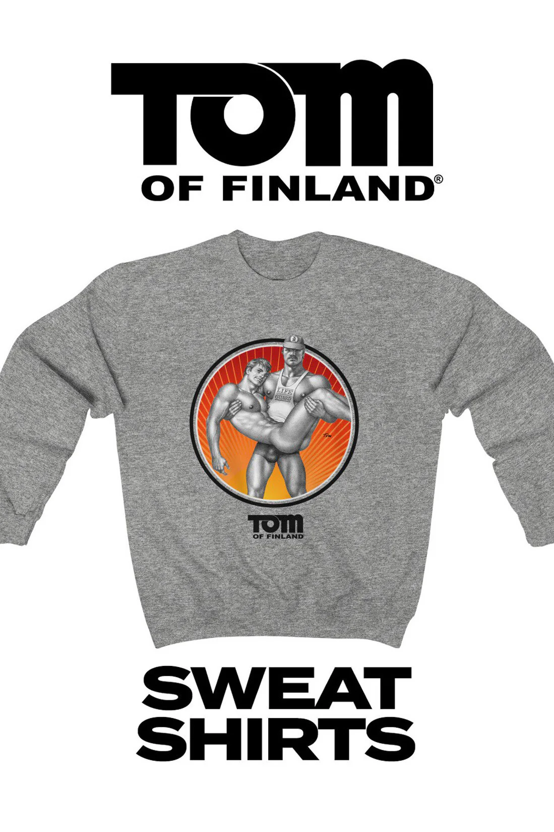 Tom of Finland Lifeguard Sweatshirt by Peachy Kings - Image 11