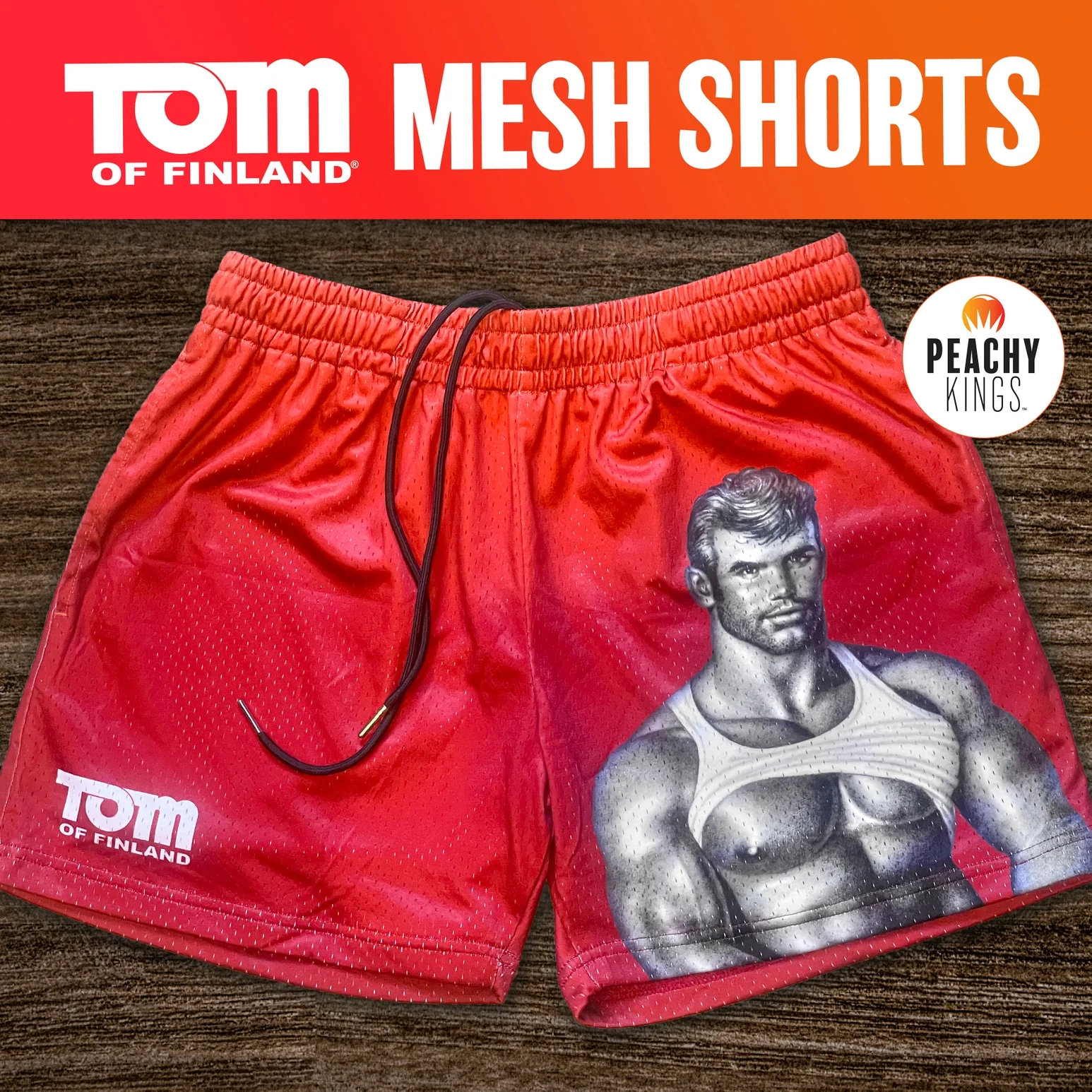 Tom of Finland Muscle Man Mesh Shorts - Image 2