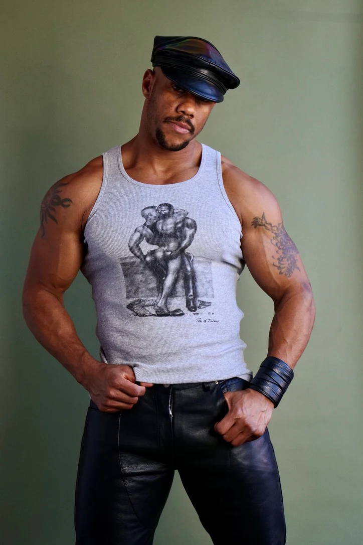 Tom of Finland PASSION Ribbed Tank Grey - Image 7