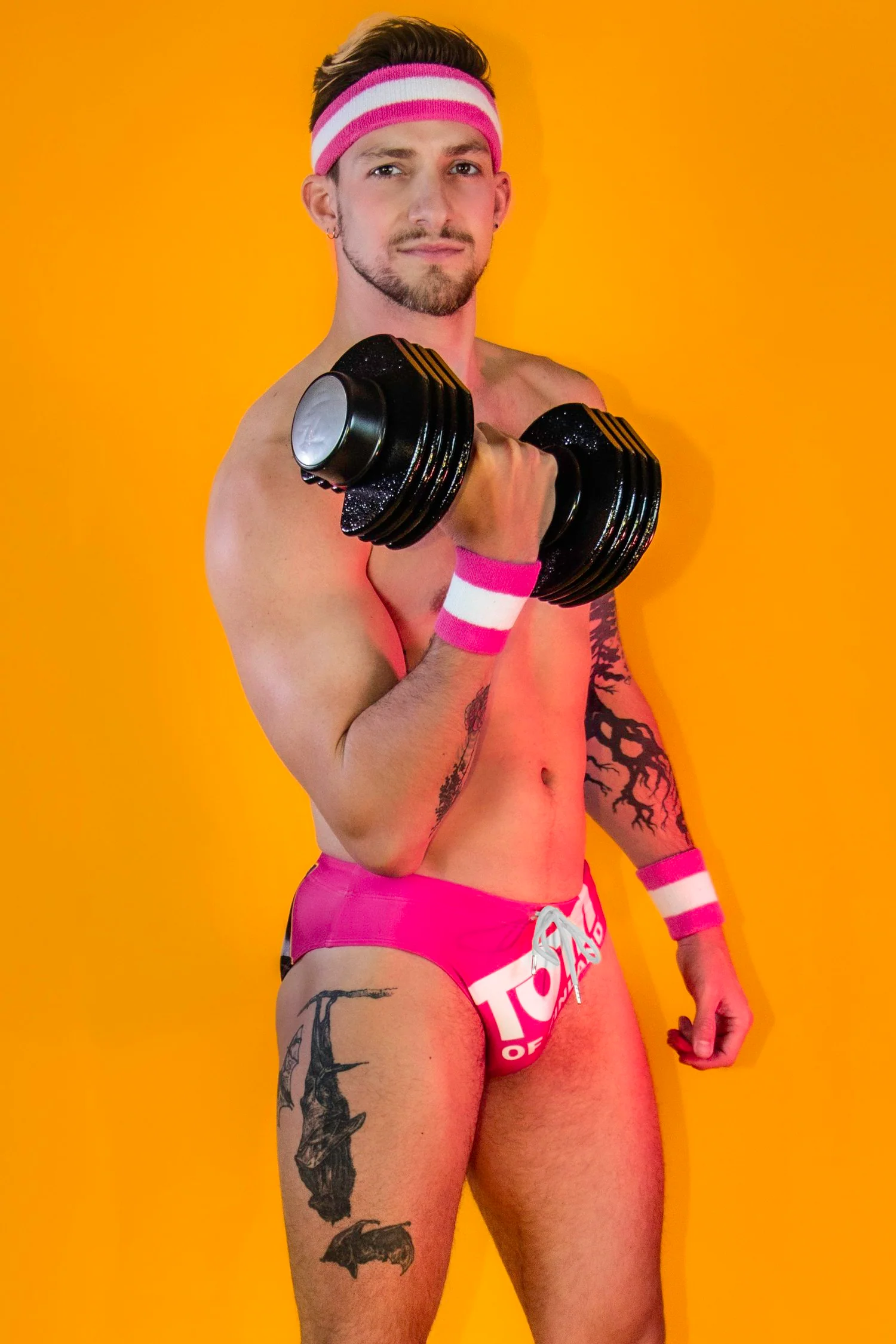 Tom of Finland PINK LOGO Swim Brief - Image 2