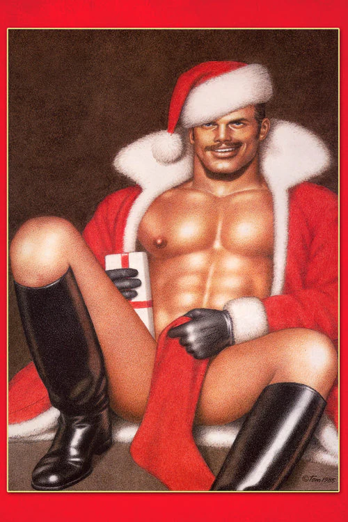 Tom of Finland SANTA'S PACKAGE Holiday Card by Kweer Cards - Image 2