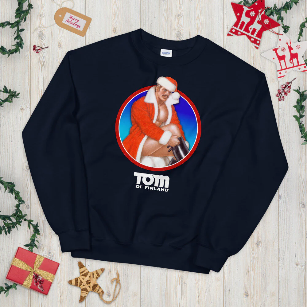 Tom of Finland Sexy Santa Sweatshirt by Peachy Kings - Image 3