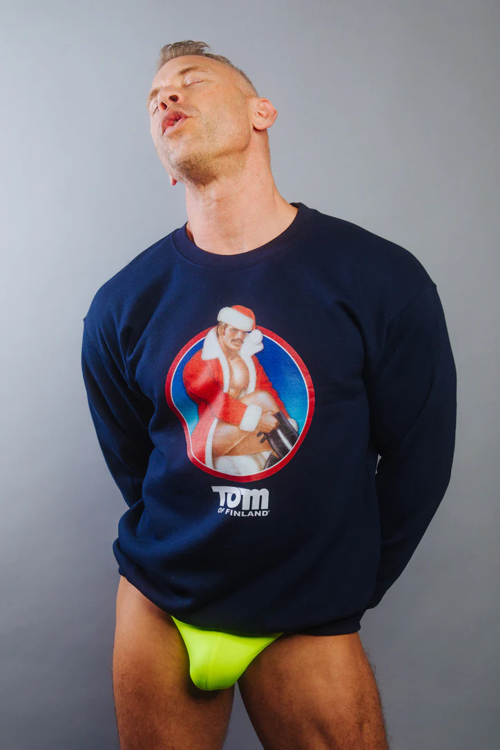 Tom of Finland Sexy Santa Sweatshirt by Peachy Kings - Image 5